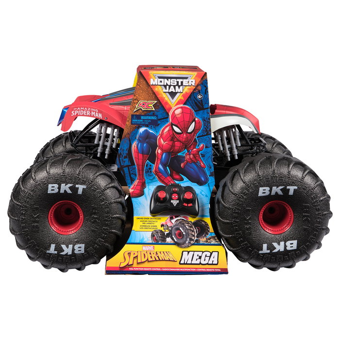 Spin Master Monster Jam Marvel Mega Spiderman Camión Teledirigido RC - Monster Truck Escala 1:6 de 62 cm, para Niños de 4 años o más - Ref. 6070554