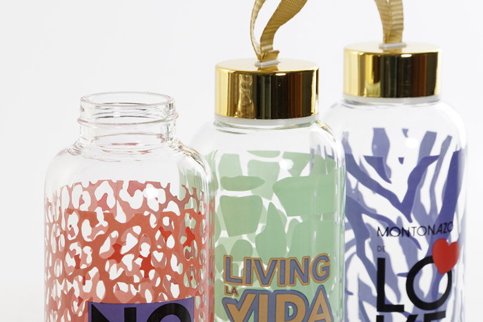 DKD Home Decor Botellas de Borosilicato e Inox Surtido 3 Colores ANIMAL PRINT JUVENIL DKD Home Decor Botellas de Borosilicato e Inox Surtido 3 Colores ANIMAL PRINT JUVENIL