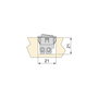 Emuca Lote de 10 interruptores para empotrar D21x21, Plástico, Negro