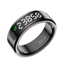 Leotec LESR01K10 Anillo Inteligente Rastreador de Actividad LED, Negro Talla 10, Monitor Ritmo Cardíaco, Sueño, 5 ATM/IPX8, Carga Inalámbrica