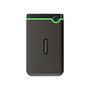 Transcend StoreJet 25M3 - Disco Duro Externo Portátil 2TB 2.5", USB 3.2 Gen 1, Resistente a Golpes, Cifrado 256-bit AES, Color Gris
