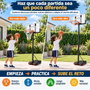 JugaToys Canasta de Baloncesto con pie, balón hinchable e hinchador 74x236x73cm