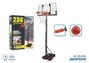 JugaToys Canasta de Baloncesto con pie, balón hinchable e hinchador 74x236x73cm