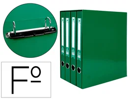 Liderpapel Modulo 2 anillas mixtas 25mm verde Folio