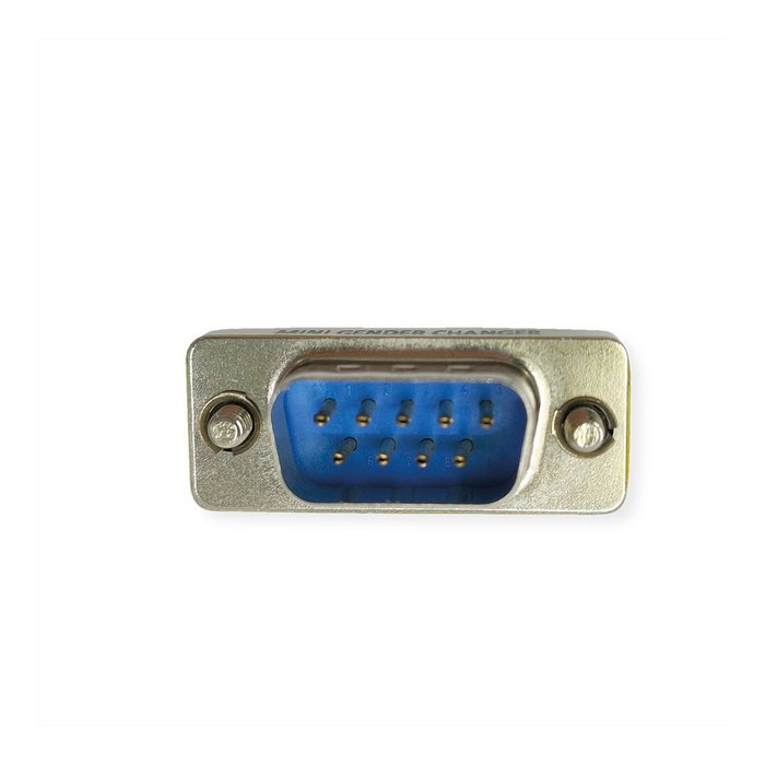 VALUE 12.99.2025 Adaptador DB9 Macho a Macho de 0 m, Gender Changer Mini 9 Polos, Conector Recto Plata