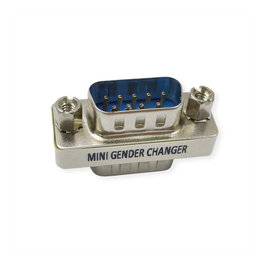 VALUE 12.99.2025 Adaptador DB9 Macho a Macho de 0 m, Gender Changer Mini 9 Polos, Conector Recto Plata