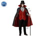 Disfraz de Vampiro Clásico Halloween Hombre Adulto Completo con Capa Roja Cuello Alto, Chaleco y Pantalón Talla M-L