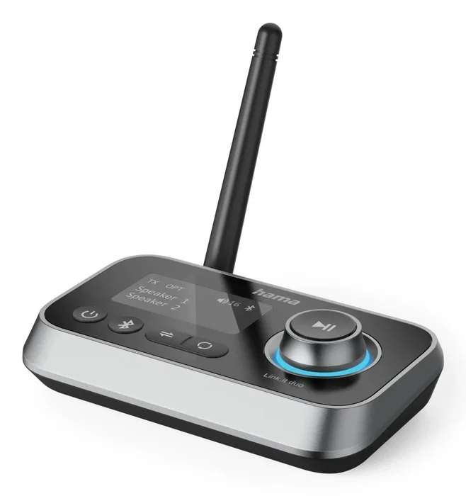 Hama Link.it duo Adaptador Bluetooth 2 en 1 Negro
