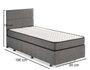 Hanah Home Somier y Cabecero Individual 90 x 190 cm Gris