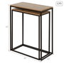 Max Home Set 2 Mesas Auxiliares Metal y Madera 50x25x60 cm y 45x22x55 cm