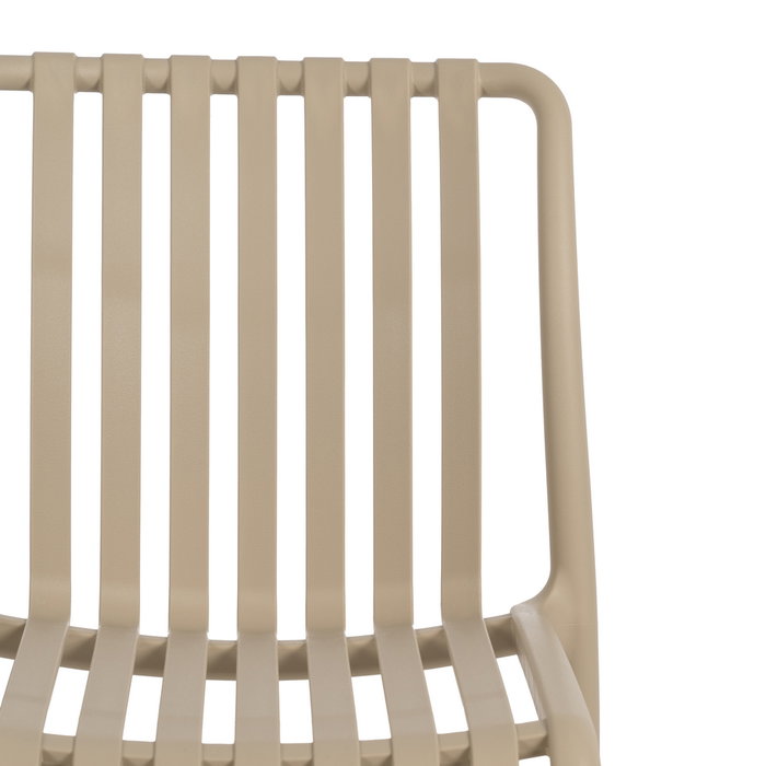 Silla Apilable Beige Polipropileno 50 X 58 X 80 cm (Set de 2)