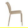 Silla Apilable Beige Polipropileno 50 X 58 X 80 cm (Set de 2)