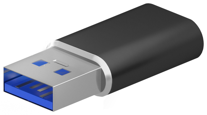 AISENS Mini Adaptador USB 3.2 Gen2 / USB 2.0 Negro
