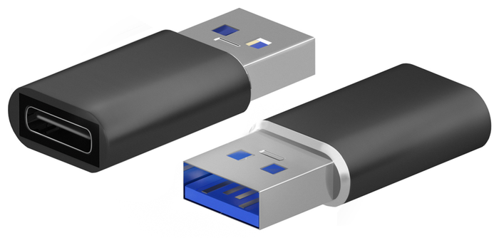 AISENS Mini Adaptador USB 3.2 Gen2 / USB 2.0 Negro