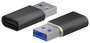 AISENS Mini Adaptador USB 3.2 Gen2 / USB 2.0 Negro