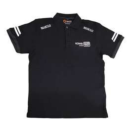 Sparco Polo Técnico Negro Talla L Alta Visibilidad Hombros Reforzados 65% Algodón 35% Poliéster