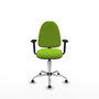 PIQUERAS Y CRESPO Silla de oficina Aýna color Pistacho con Brazos 2D