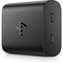HP Cargador de Portátil GaN 65 W con Doble Puerto USB-C Negro