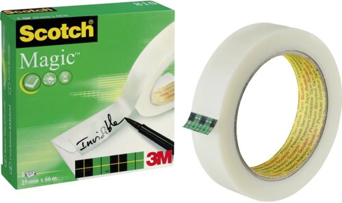 Scotch Cinta Adhesiva Invisible Magic Rollo 25mm x 66m