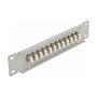 DeLOCK Patchpanel de fibra óptica 10″ 12 puertos LC Duplex beige/gris