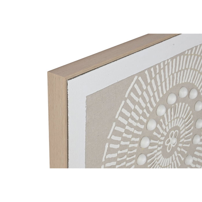 DKD Home Decor Cuadro Lienzo de Círculos Set de 2 unidades 82x82x4,5 cm