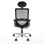 PIQUERAS Y CRESPO Silla de oficina Zulema con mecanismo Sincro/Traslack, Verde y Gris