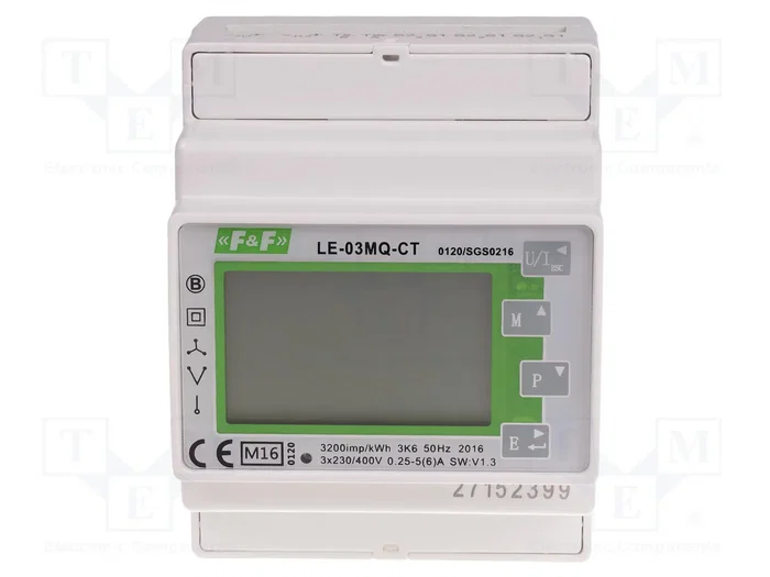 F&F Contador Digital de Energía LCD para Raíl DIN 5A F&F Contador Digital de Energía LCD para Raíl DIN 5A