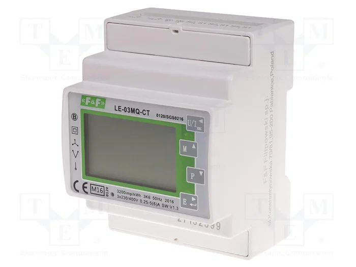 F&F Contador Digital de Energía LCD para Raíl DIN 5A F&F Contador Digital de Energía LCD para Raíl DIN 5A
