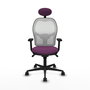 PIQUERAS Y CRESPO Silla de oficina Jorquera con mecanismo Sincro, Morado y Blanco