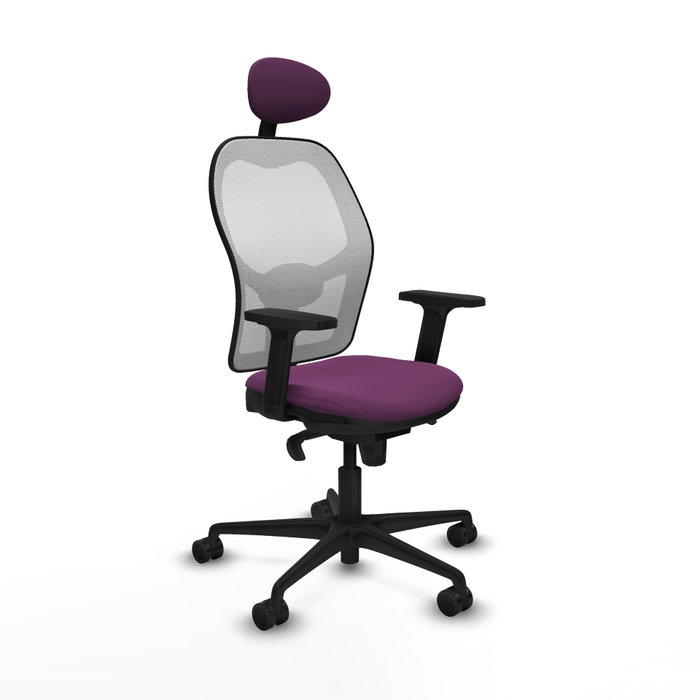 PIQUERAS Y CRESPO Silla de oficina Jorquera con mecanismo Sincro, Morado y Blanco PIQUERAS Y CRESPO Silla de oficina Jorquera con mecanismo Sincro, Morado y Blanco