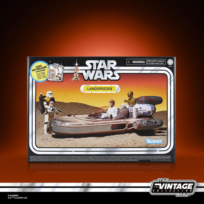 Hasbro Star Wars Vintage Collection Landspeeder de Luke Skywalker con Figura y 7 Accesorios - Colección Premium, Escala 9,5 cm, Una Nueva Esperanza Hasbro Star Wars Vintage Collection Landspeeder de Luke Skywalker con Figura y 7 Accesorios - Colección Premium, Escala 9,5 cm, Una Nueva Esperanza