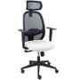 PIQUERAS Y CRESPO Silla Cilanco con Mecanismo Sincro, Malla Negra y Asiento Blanco