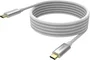 Vision TC 4MUSBC Cable USB C a USB C 4 m, USB 3.2 Gen 2 (10 Gbps), Carga 3A, Blanco, Tipo M-M