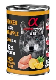 Alpha Spirit Spirit Canine Pollo Con Piña Lata 6x400 gr Alimento Húmedo Completo para Perros Adultos