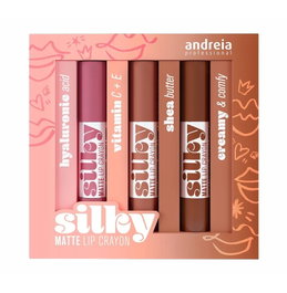 Andreia Coffret Silky Matte Lip Crayon de tres tonos nude