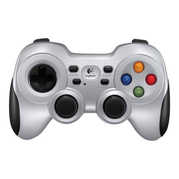 Logitech Gamepad F710 - Mando inalámbrico para PC con vibración, cruceta, joystick analógico y baterías (Referencia 940-000145)