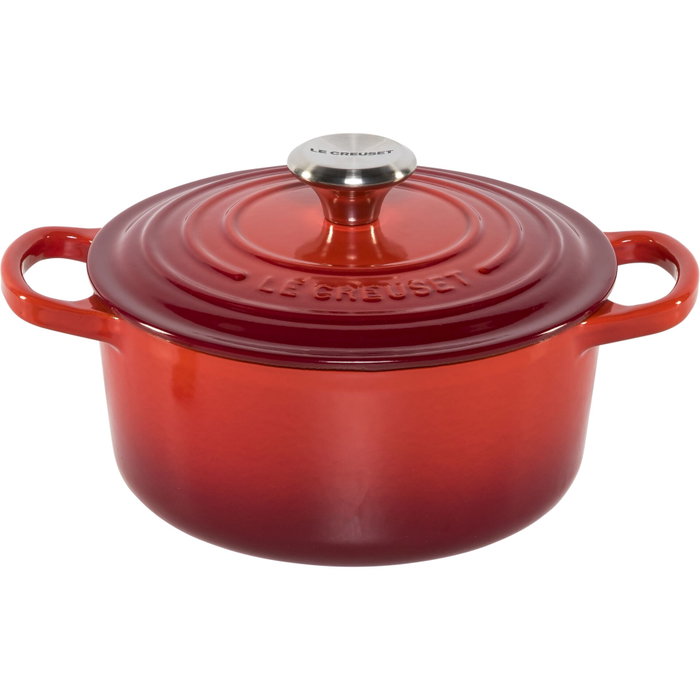 Le Creuset Cacerola Redonda Signature de Hierro Fundido 18 cm Rojo Le Creuset Cacerola Redonda Signature de Hierro Fundido 18 cm Rojo