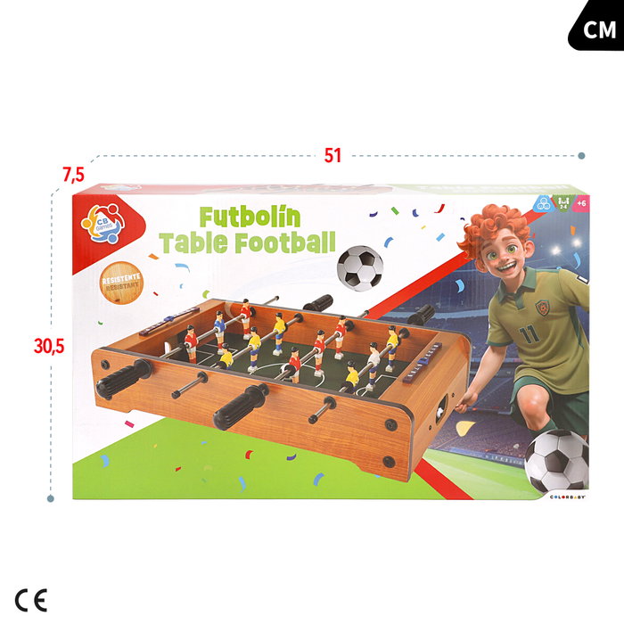 CB GAMES Futbolín de Madera 50x31 cm