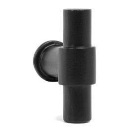 JANDEL Tirador ZMK "T" 50mm Negro Mate, Latón y Níquel para Muebles y Cajones