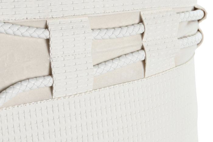 DKD Home Decor Cojín Blanco Pu Polyester 10 x 45 x 45 cm