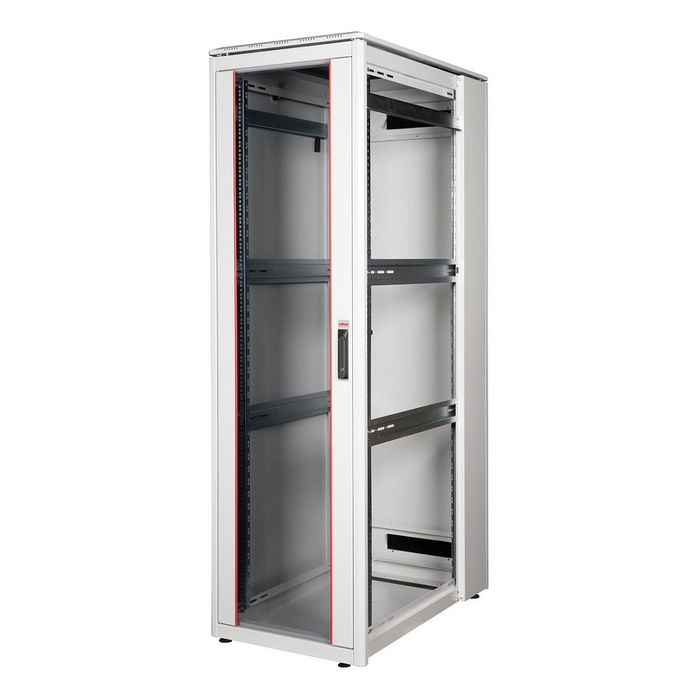 ROLINE 26.21.0061 Bastidor de Red 19 Pulgadas 42U 600x1000mm, Vidrio Gris, 600 kg Capacidad