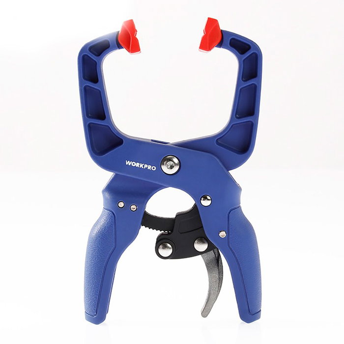 Workpro Pinza de Resorte con Carraca 38 mm (1-1/2") - Mecanismo de Trinquete con Liberación Rápida, Color Azul