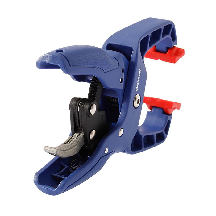 Workpro Pinza de Resorte con Carraca 38 mm (1-1/2") - Mecanismo de Trinquete con Liberación Rápida, Color Azul