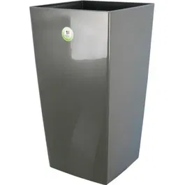 Riviera Maceta Nuance -Carré - 29 x 29 x H 52 cm - 32.6 L - Gris brillo