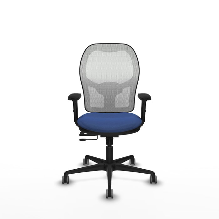 PIQUERAS Y CRESPO Silla de oficina Jorquera Azul Marino con Malla Blanca