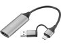 Sandberg HDMI Capture Link to USB-C/A, Capturador HDMI a USB-C, Convierte Videocámara 4K y Consolas en Webcam para Streaming y Grabación en Tiempo Real