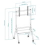 TooQ Soporte de Suelo con Ruedas Nivelable FS20206M-B para TV de 37-86" hasta 80kg