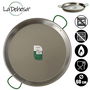 La Dehesa Paellera Pulida 60 cm Acero Pulido 20 raciones Apta Gas y Leña (Set de 4)