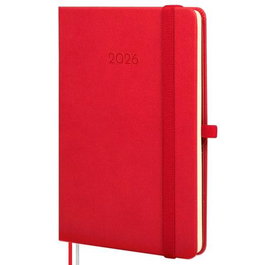 Finocam Agenda M4-118x168 mm Tapa Dura Textura Rojo 2026