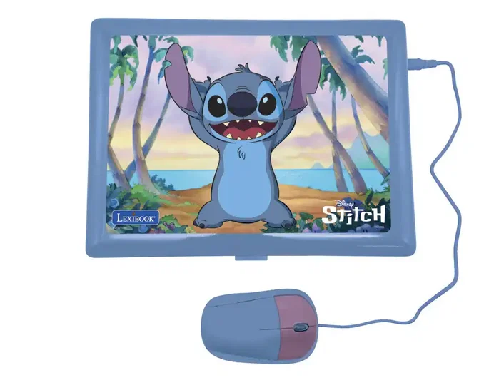 LEXIBOOK Ordenador Portátil Educativo Disney Stitch Bilingüe